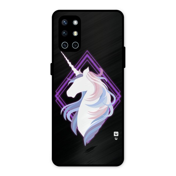 Cute Unicorn Illustration Metal Back Case for OnePlus 9R