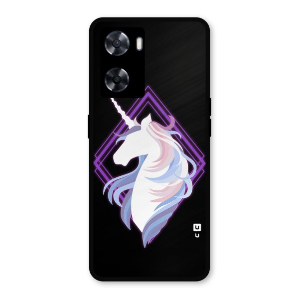 Cute Unicorn Illustration Metal Back Case for OnePlus Nord N20 SE