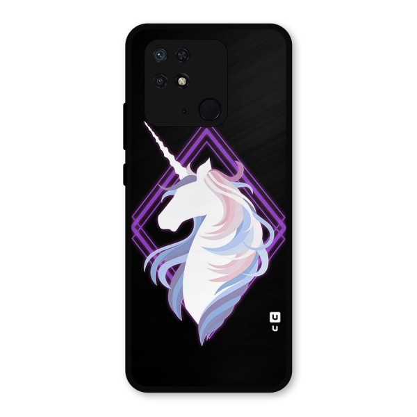 Cute Unicorn Illustration Metal Back Case for Redmi 10