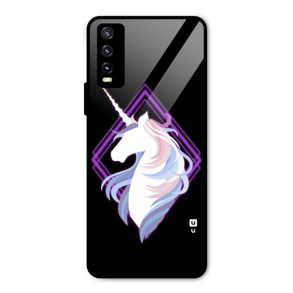 Cute Unicorn Illustration Metal Back Case for Vivo Y20g