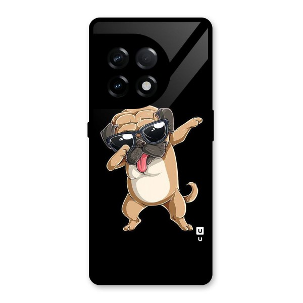 Dab Cool Dog Glass Back Case for OnePlus 11R
