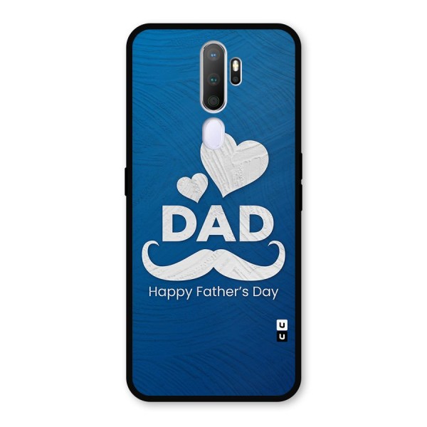 Dad Happy Fathers Day Metal Back Case for Oppo A9 (2020)