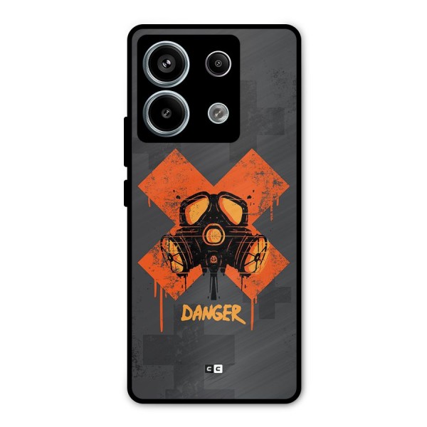 Danger Mask Metal Back Case for Redmi Note 13 Pro 5G