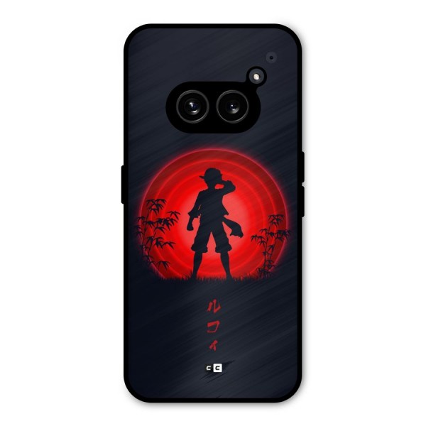 Dark Red Luffy Metal Back Case for Nothing Phone 2a