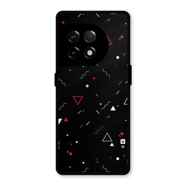 Dark Shapes Design Metal Back Case for OnePlus 11R