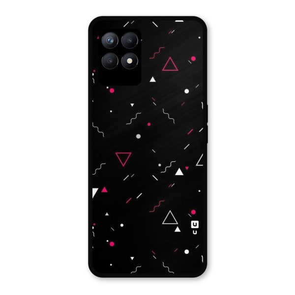 Dark Shapes Design Metal Back Case for Realme Narzo 50