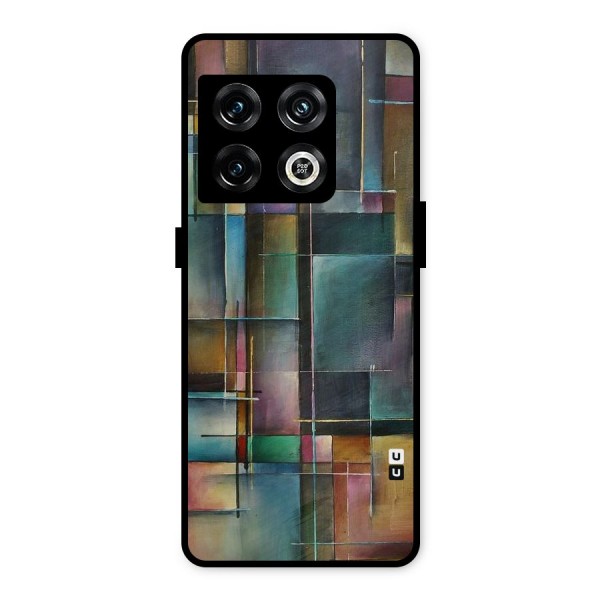 Dark Square Shapes Metal Back Case for OnePlus 10 Pro 5G