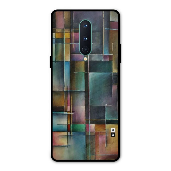 Dark Square Shapes Metal Back Case for OnePlus 8