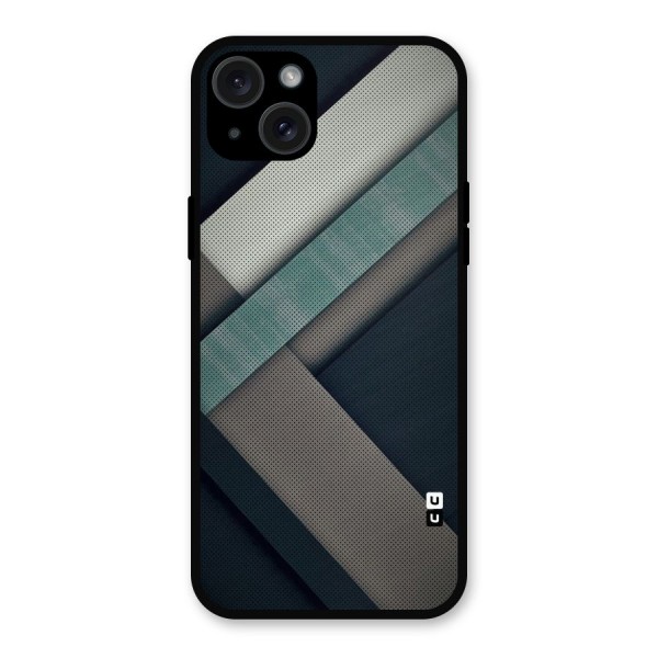 Dark Stripes Metal Back Case for iPhone 15 Plus