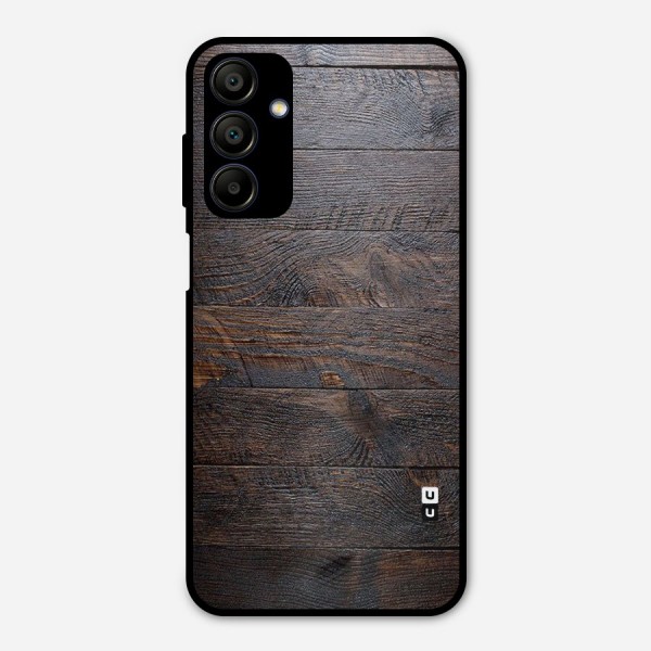 Dark Wood Printed Metal Back Case for Galaxy A15 5G