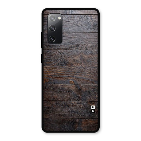Dark Wood Printed Metal Back Case for Galaxy S20 FE