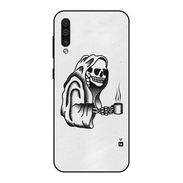 Dead But Coffee Metal Back Case for Galaxy A50