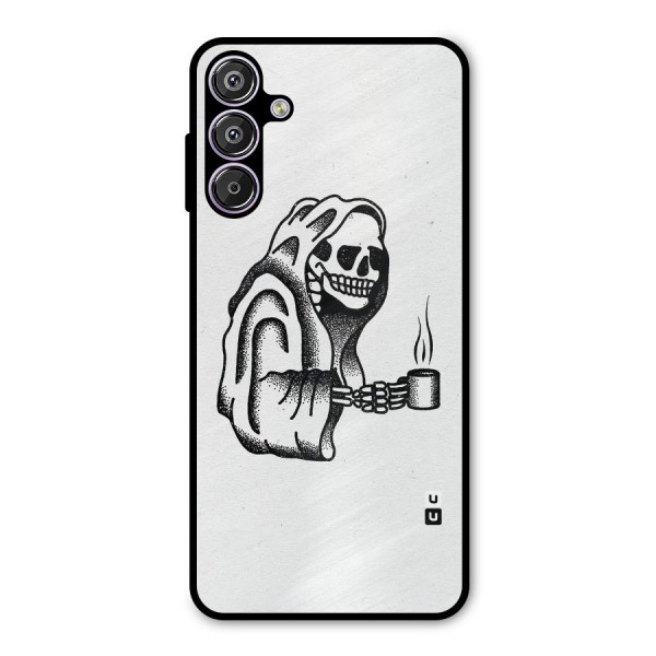 Dead But Coffee Metal Back Case for Galaxy F15