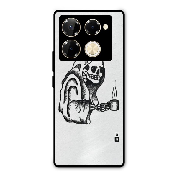 Dead But Coffee Metal Back Case for Infinix Note 40 Pro