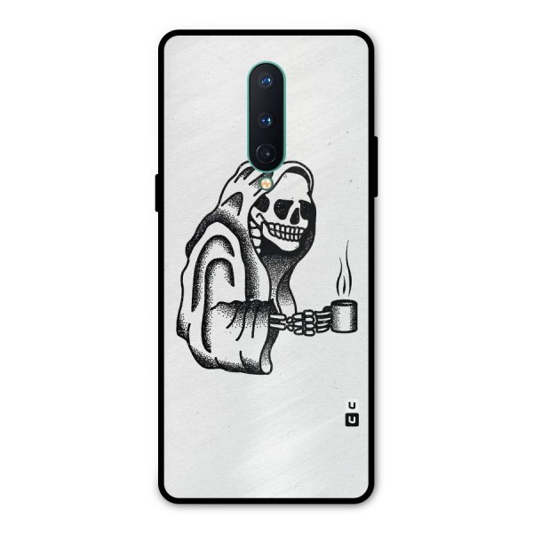 Dead But Coffee Metal Back Case for OnePlus 8