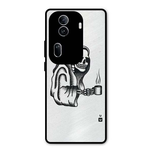 Dead But Coffee Metal Back Case for Oppo Reno11 Pro 5G