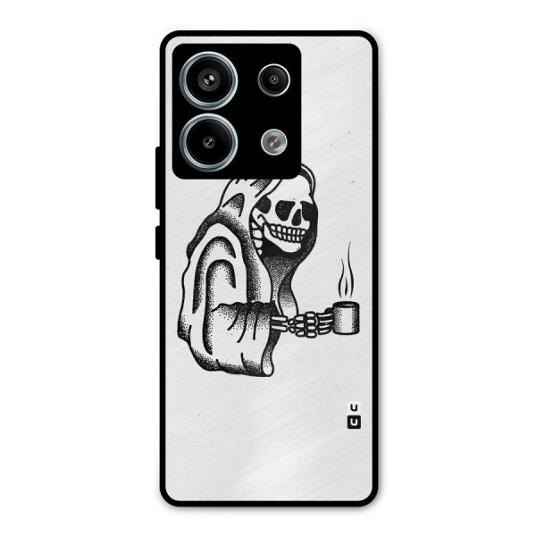 Dead But Coffee Metal Back Case for Redmi Note 13 Pro 5G