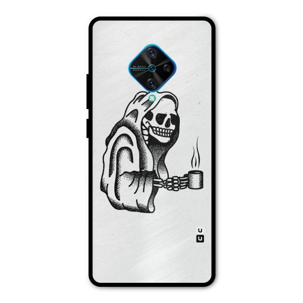 Dead But Coffee Metal Back Case for Vivo S1 Pro