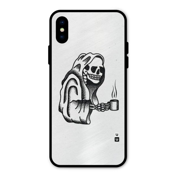 Dead But Coffee Metal Back Case for iPhone X