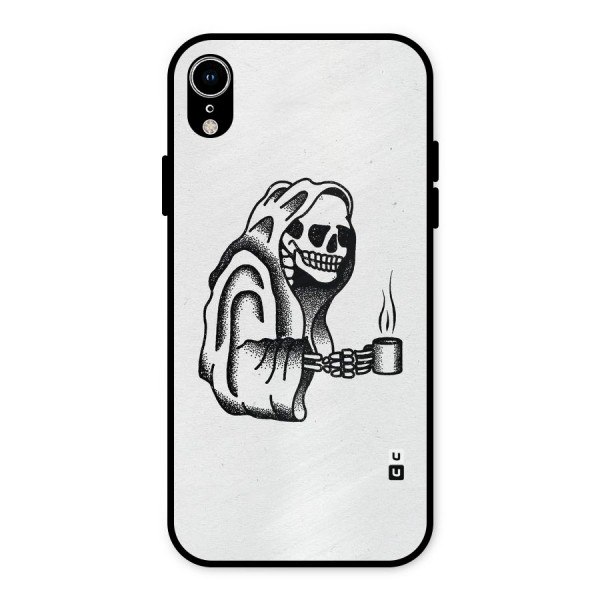 Dead But Coffee Metal Back Case for iPhone XR