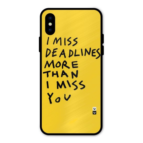 Deadlines Metal Back Case for iPhone X