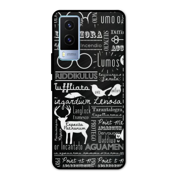 Deer Key Spell Metal Back Case for Vivo V21e 5G