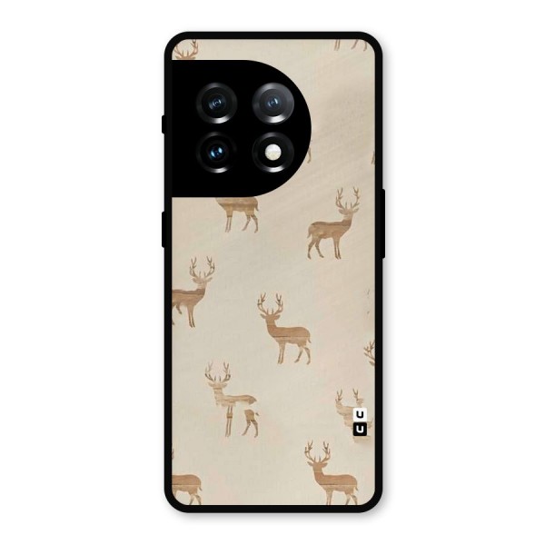 Deer Pattern Metal Back Case for OnePlus 11