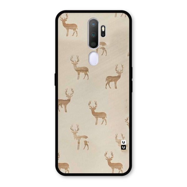 Deer Pattern Metal Back Case for Oppo A9 (2020)