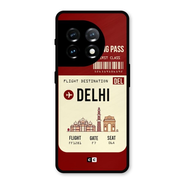 Delhi Boarding Pass Metal Back Case for OnePlus 11