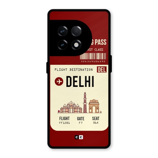 Delhi Boarding Pass Metal Back Case for OnePlus 11R