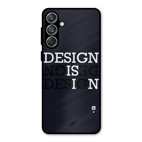 Design is In Typography Metal Back Case for Galaxy M55 5G