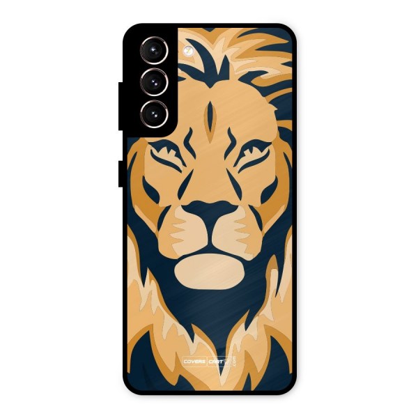 Designer Lion Metal Back Case for Galaxy S21 5G