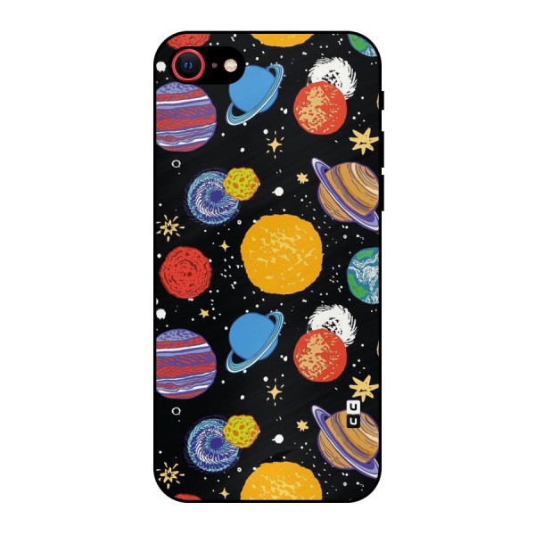 Designer Planets Metal Back Case for iPhone 8