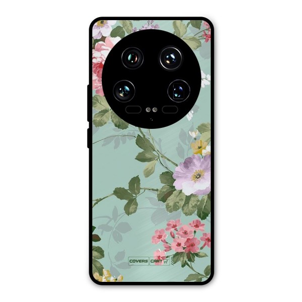 Desinger Floral Metal Back Case for Xiaomi 14 Ultra