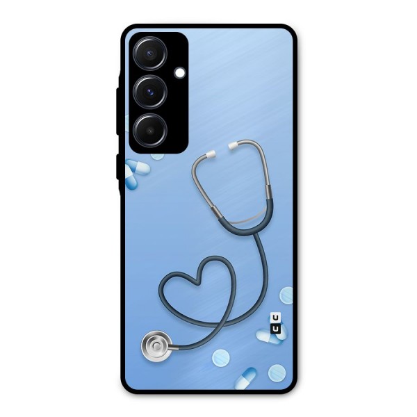 Doctors Stethoscope Metal Back Case for Galaxy A55
