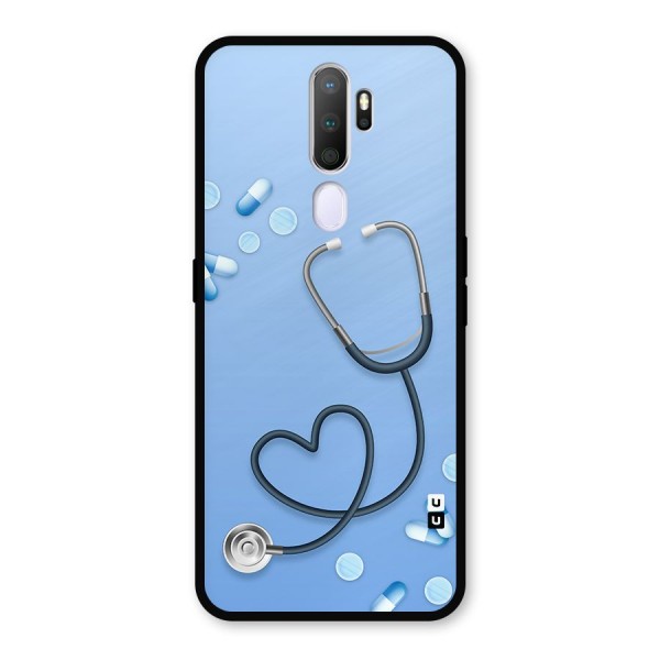 Doctors Stethoscope Metal Back Case for Oppo A9 (2020)