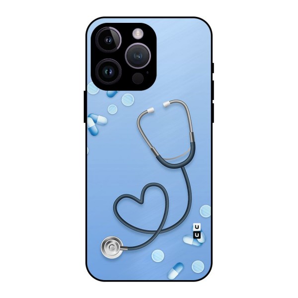 Doctors Stethoscope Metal Back Case for iPhone 14 Pro Max