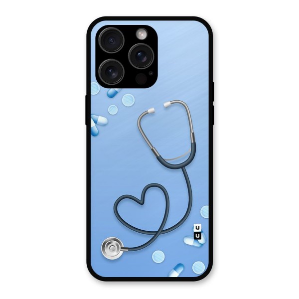 Doctors Stethoscope Metal Back Case for iPhone 15 Pro Max