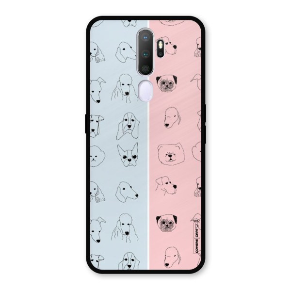 Dog Cat And Cow Metal Back Case for Oppo A9 (2020)