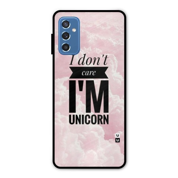 Dont Care Unicorn Metal Back Case for Galaxy M52 5G