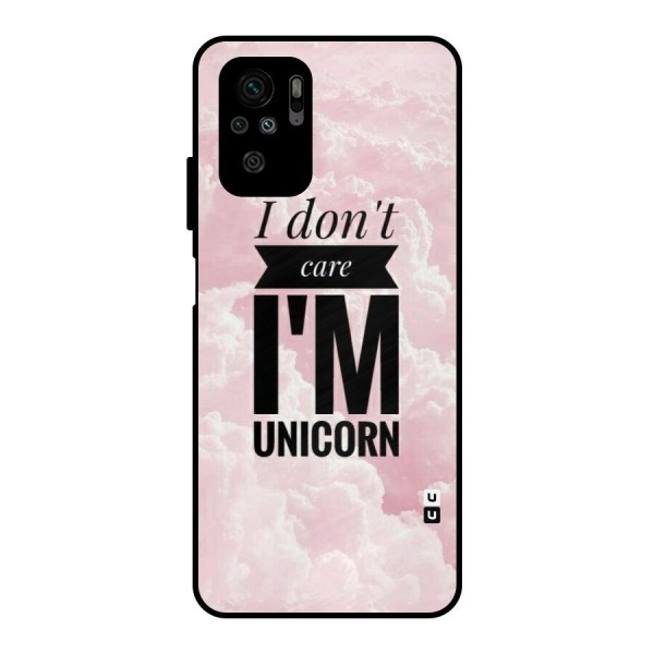 Dont Care Unicorn Metal Back Case for Redmi Note 10