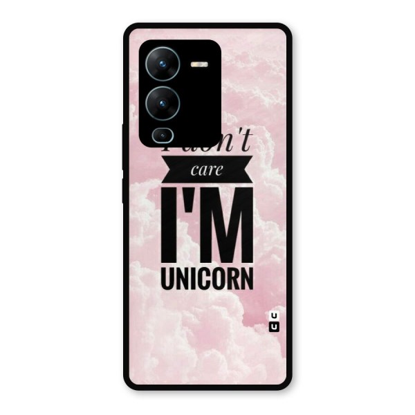 Dont Care Unicorn Metal Back Case for Vivo V25 Pro