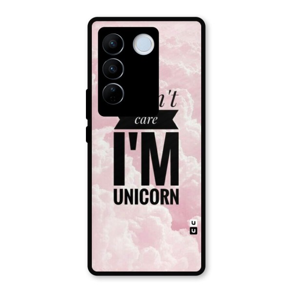 Dont Care Unicorn Metal Back Case for Vivo V27 Pro