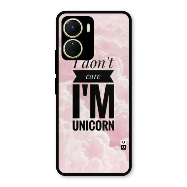 Dont Care Unicorn Metal Back Case for Vivo Y16