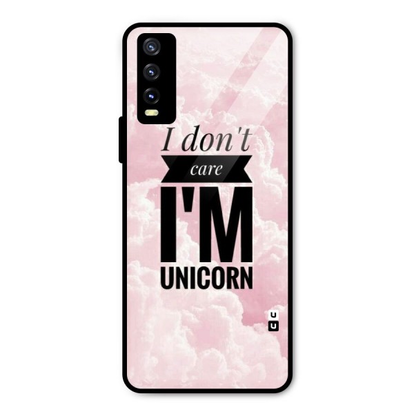 Dont Care Unicorn Metal Back Case for Vivo Y20g