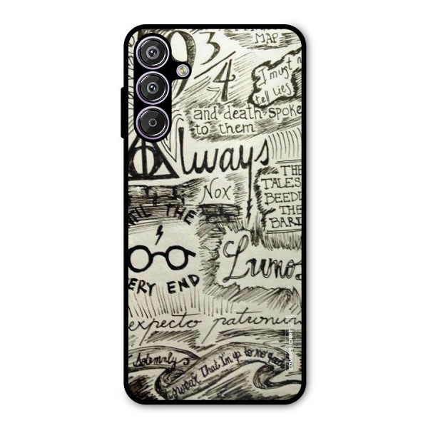 Doodle Art Metal Back Case for Galaxy F15