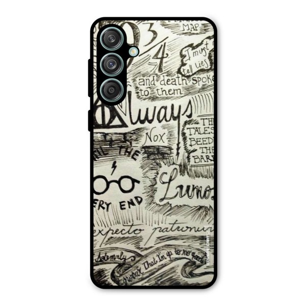 Doodle Art Metal Back Case for Galaxy M55 5G
