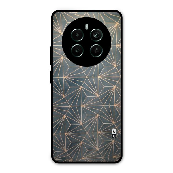 Dotted Lines Pattern Metal Back Case for Realme 12 Plus