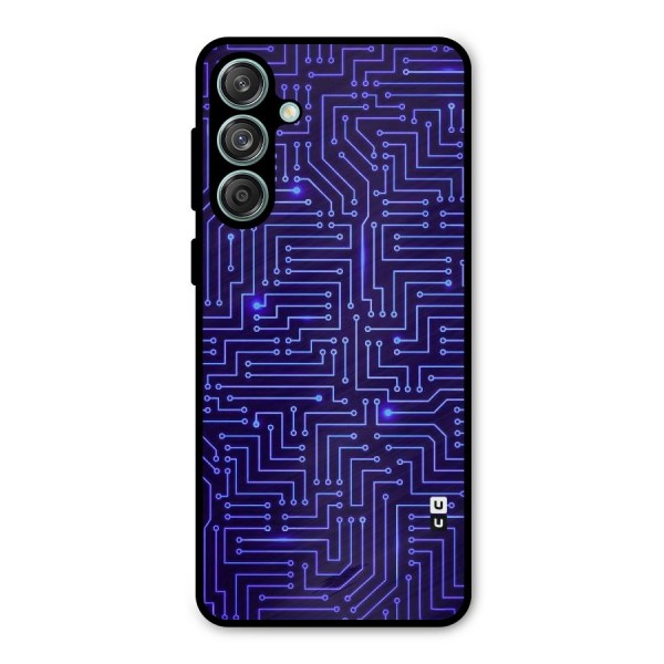 Dotting Lines Metal Back Case for Galaxy M55 5G