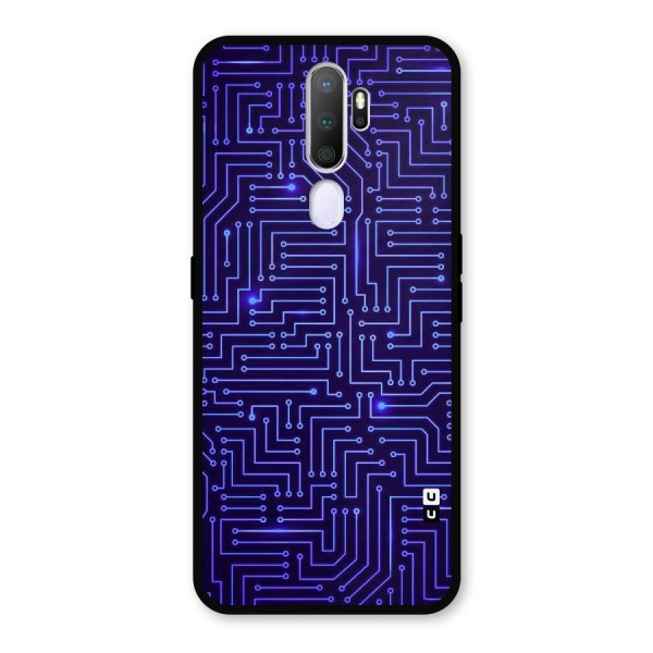Dotting Lines Metal Back Case for Oppo A9 (2020)